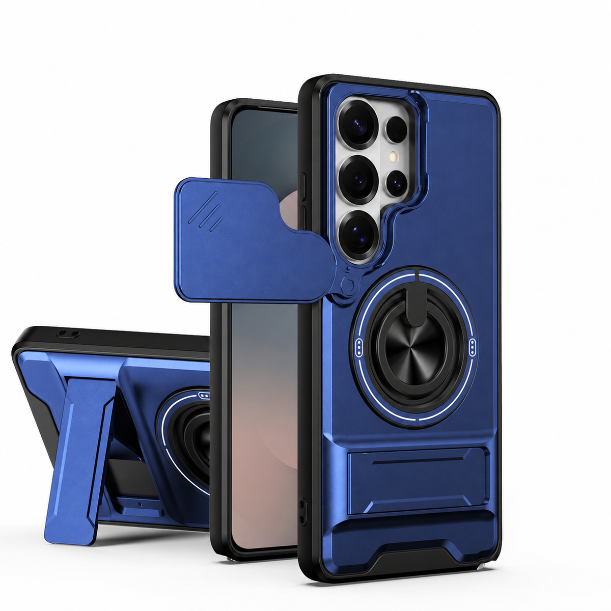 New Mecha Push Window Phone Case, Ring Military Grade Shockproof Personalized, Accessories, Smartphone, Devices, Protection