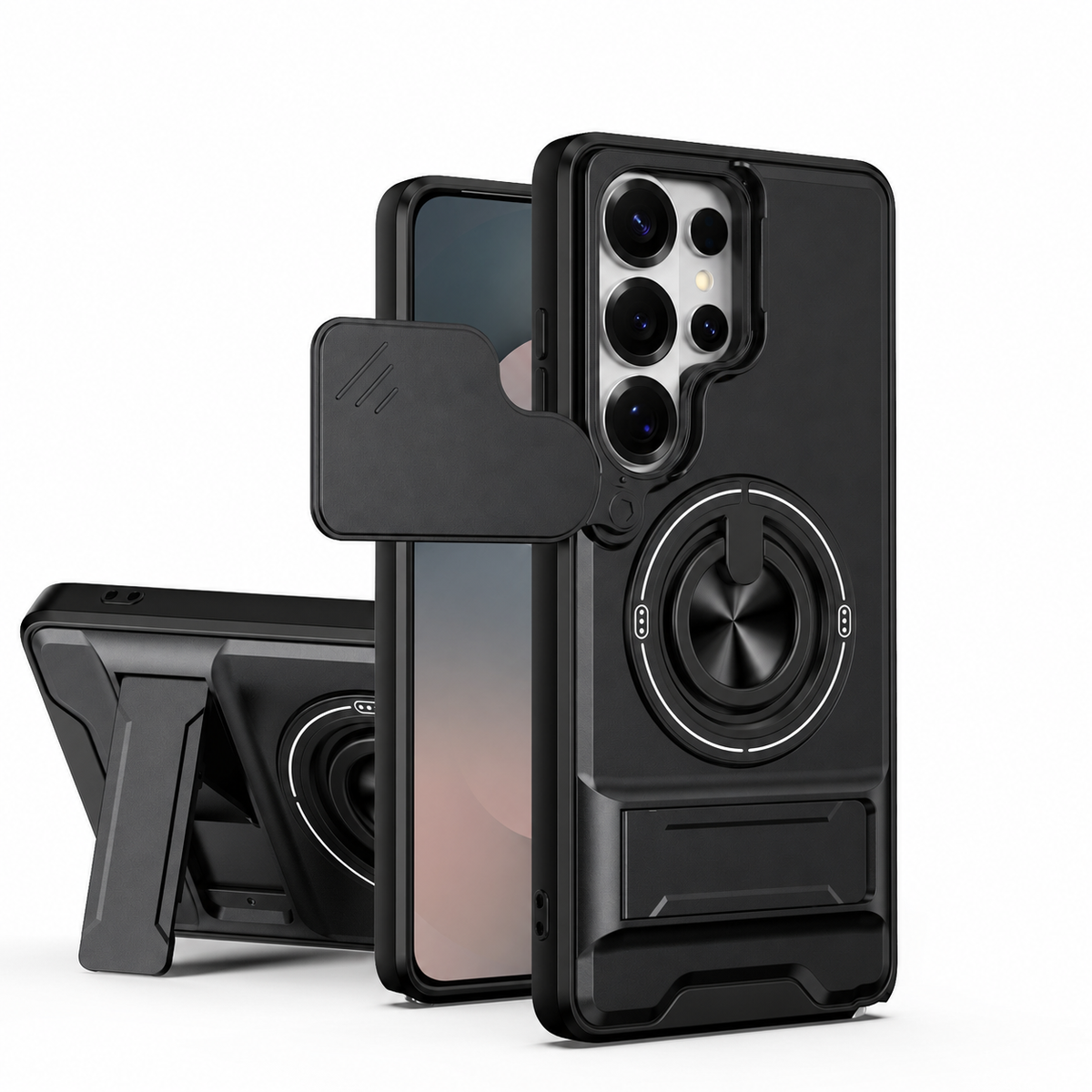 New Mecha Push Window Phone Case, Ring Military Grade Shockproof Personalized, Accessories, Smartphone, Devices, Protection