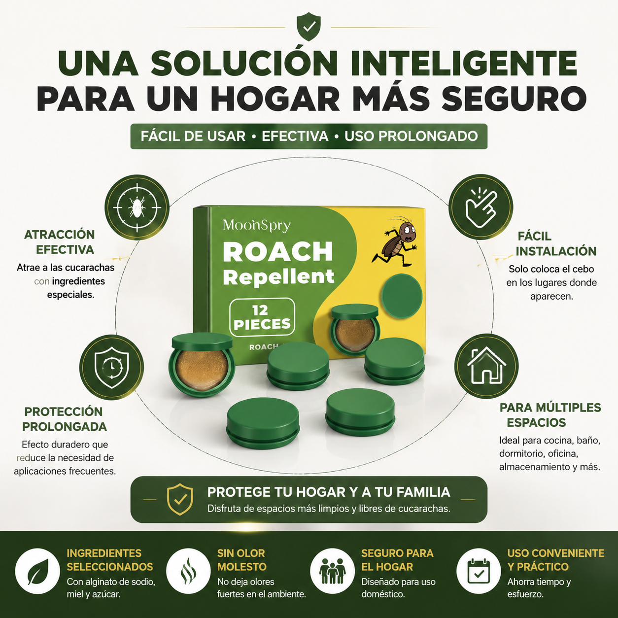 MoonSpry Cockroach Repellent Household Dormitory Kitchen Powerful Cleaning Cockroach Killer Cockroach Repellent