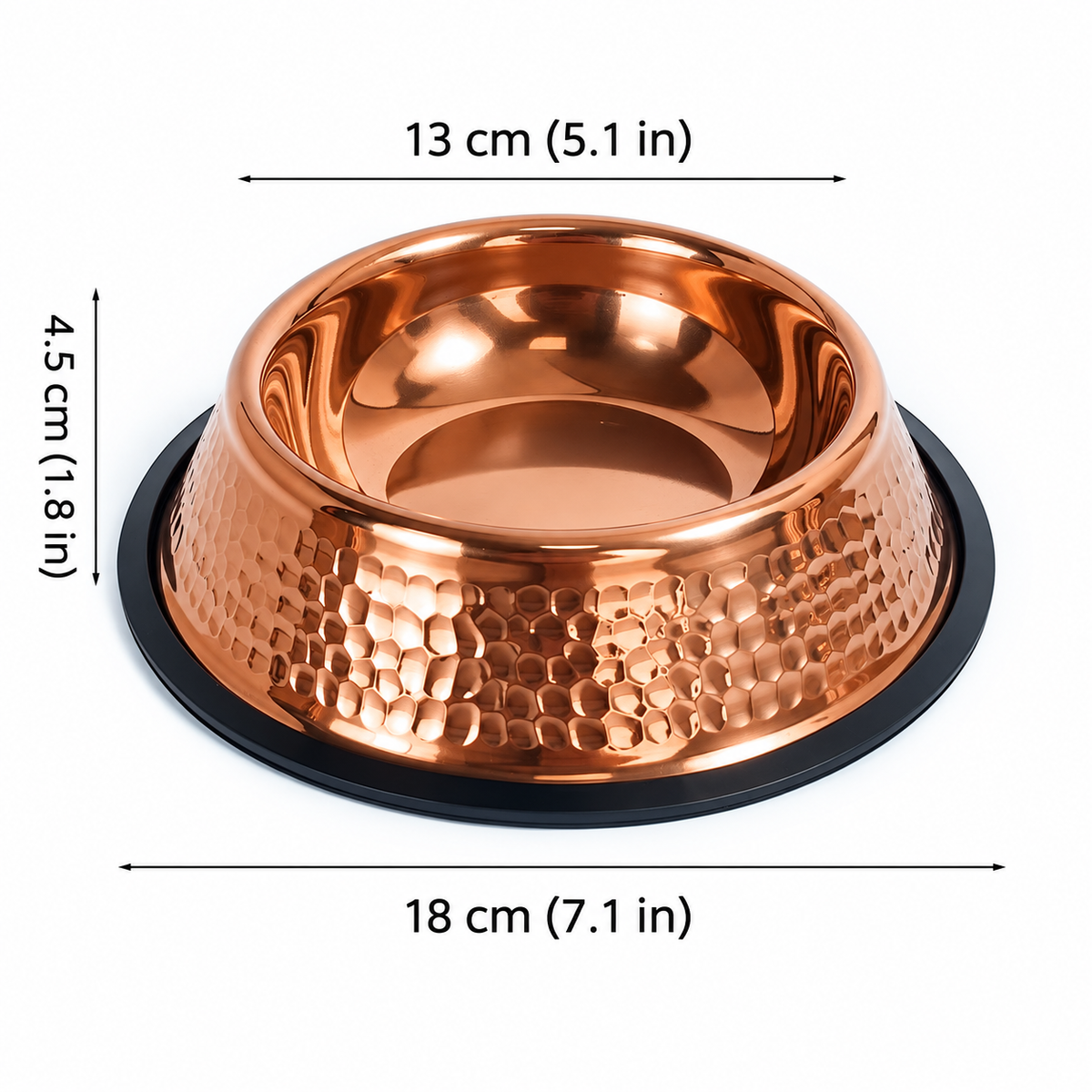 99.9% Pure Copper Bowl for Dogs & Cats