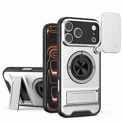 New Mecha Push Window Phone Case, Ring Military Grade Shockproof Personalized, Accessories, Smartphone, Devices, Protection