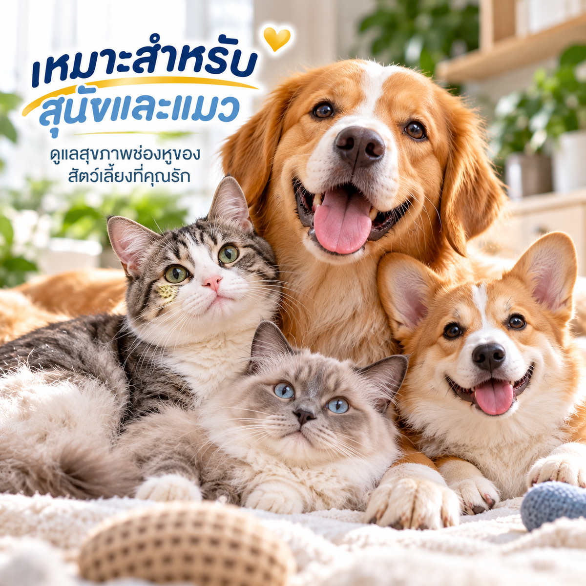 Dopeari น้ำยาทำความสะอาดหูสัตว์เลี้ยง 60 มล. สำหรับสุนัขและแมว